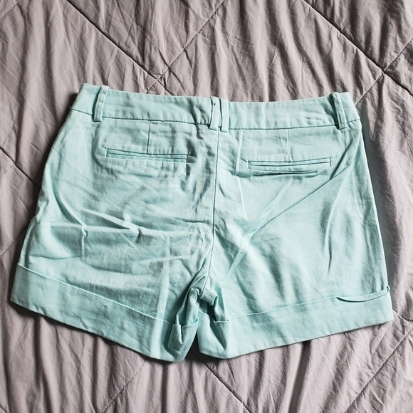Mossimo Seafoam Green Chino Shorts Women's 2 Flat Front Summer Spring Cute EUC - Picture 2 of 8